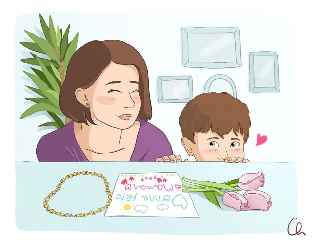 Illustration fete des meres