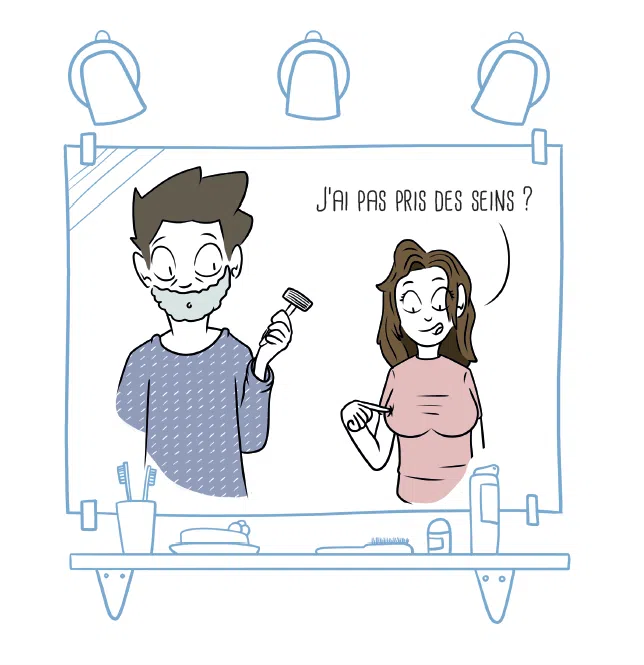 Extrait des tribulations d'un père pas ex(père) par l'illustrateur GEB