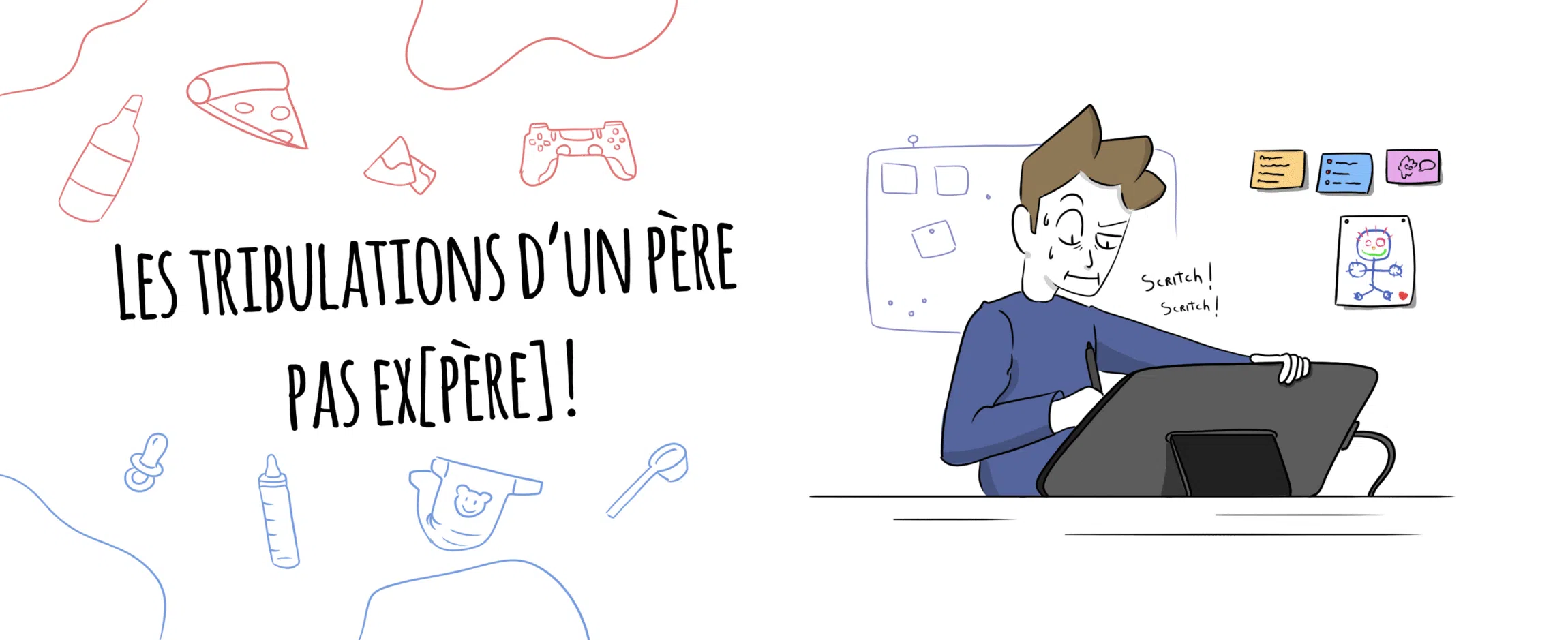 GEB, auteur et illustrateur des tribulations d'un père pas ex(père)