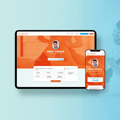 Site vitrine pour un cabinet d'ostéopathie