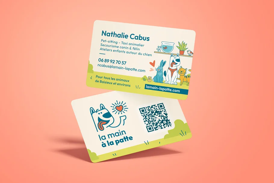 Création d'une carte de visite pour une pet-sitter