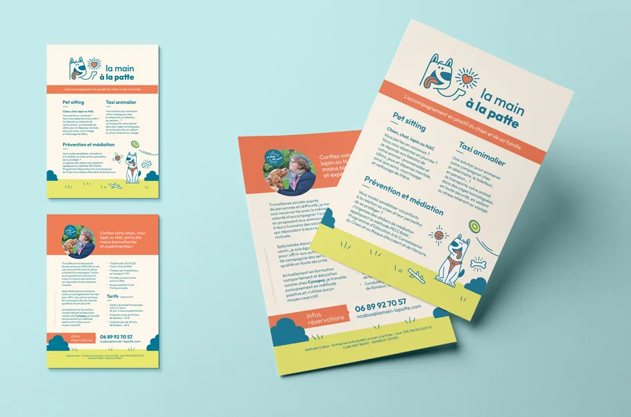 Création d'un flyer pour une pet-sitter