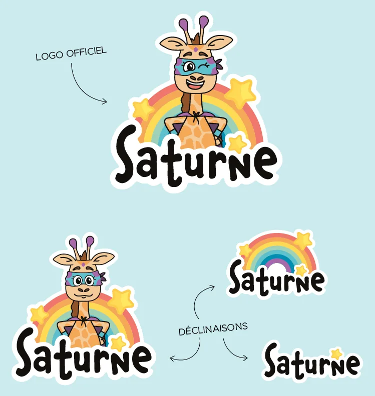 Logo Saturne la girafe