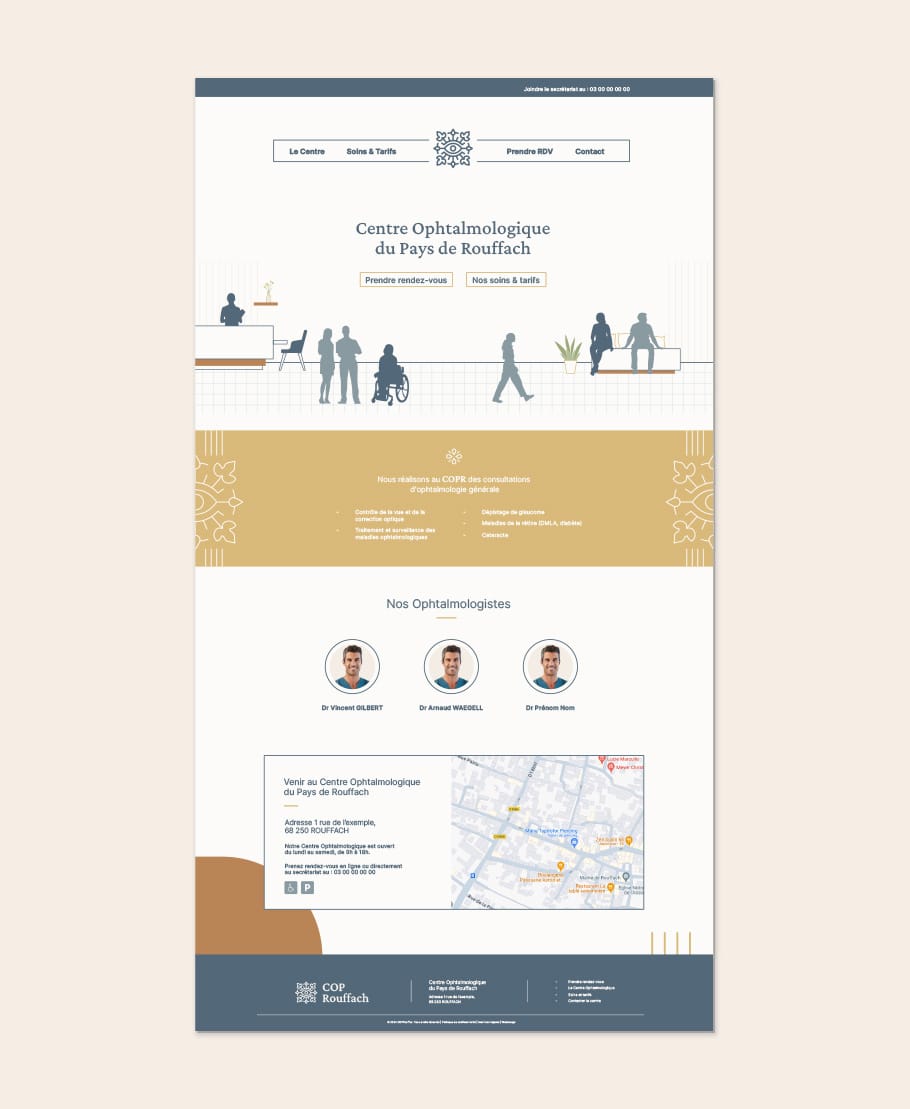 Web design du Centre Ophtalmologique du Pays de Rouffach