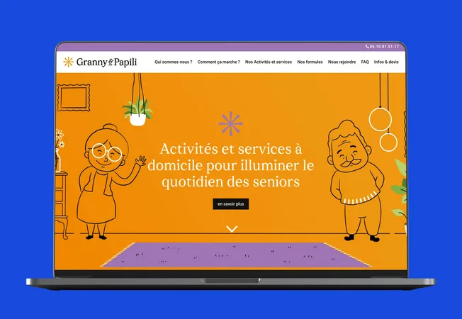 Site de Granny & Papili, services seniors à domicile