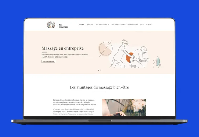 Site de Kat Synergie, massage