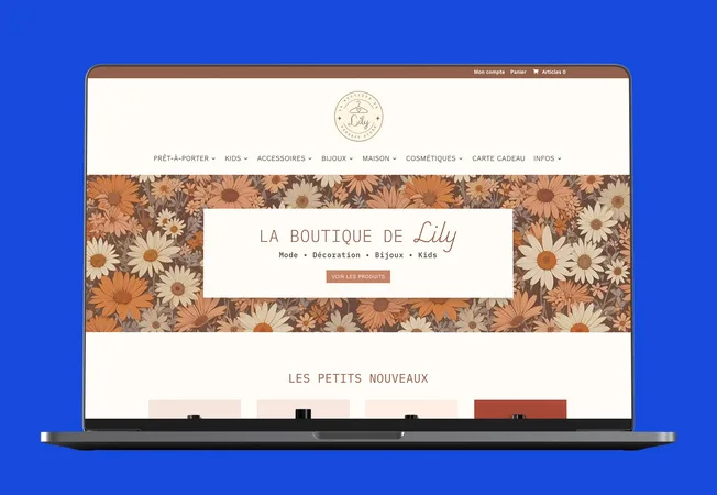 Site e-commerce de La Boutique de Lily