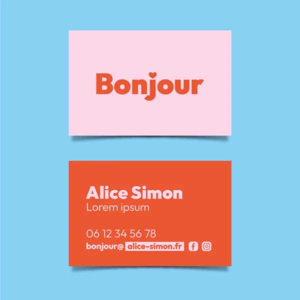 carte de visite bonjour