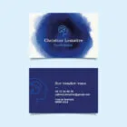 carte de visite introspection bleue