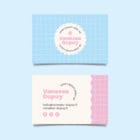 carte de visite pastel rétro