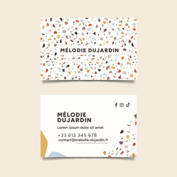 carte de visite terrazzo