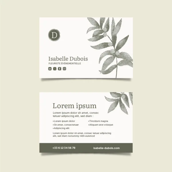 carte de visite botania
