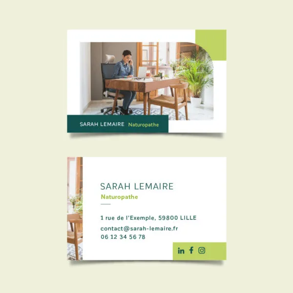 carte de visite l'Écrin vert